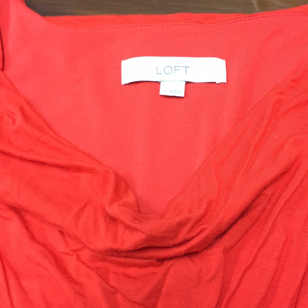Loft Red T-shirt Dress - Picture 2 of 2